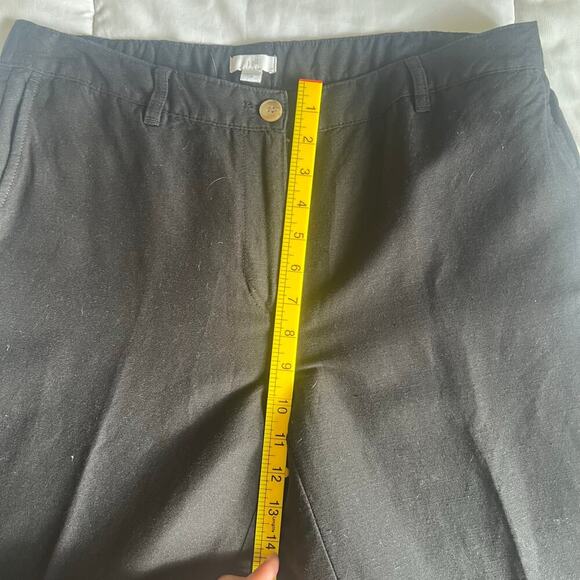 J.Jill Women's Linen Blend Wide Leg Trouser Pants Black Size 12 - Picture 8 of 9